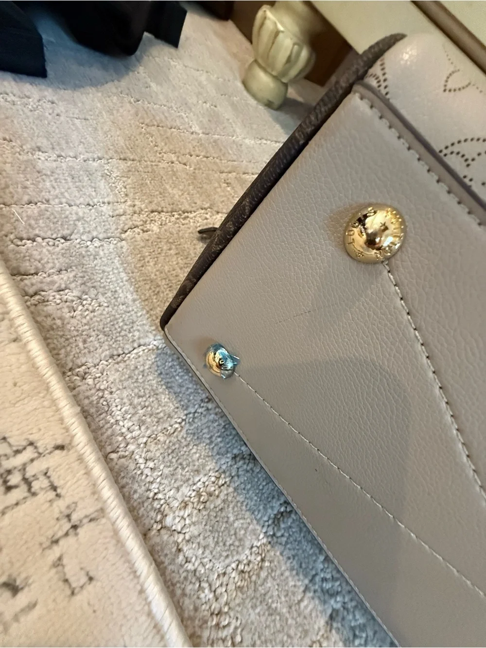 Gray Monogram Top-Handle Tote - Luxury Designer Inspired